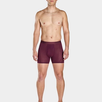Pair of Thieves Men's Rayon Made From Bamboo 3pk Boxer Briefs - Wine L