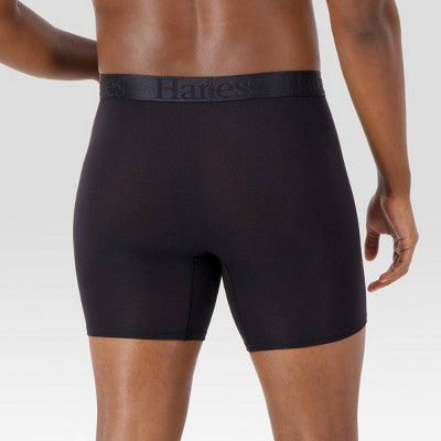 Hanes Originals Premium Men's SuperSoft Boxer Briefs 2pk - Black S