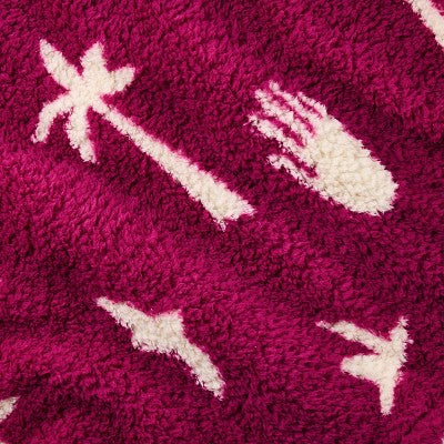 Twin/Twin Extra Long Bed Blanket Icon Pink - Opalhouse designed with Jungalow: Faux Shearling, Machine Washable, No Fill