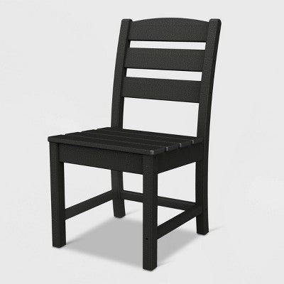 Lakeside 7pc Farmhouse Dining Set Black - POLYWOOD: Weather-Resistant Outdoor Furniture, Stainless Steel Hardware (LOCAL PICKUP ONLY)