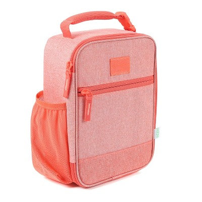Fulton Bag Co. Upright Lunch Bag - Coral Crush: Polyester Zippered Sacks for All Ages