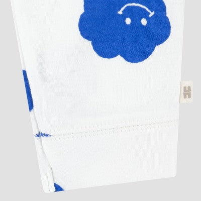 Huggies Baby Boys' 2pk Cloud Organic Pants - Blue/White/Yellow 9M