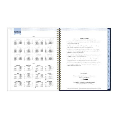 Day Designer 2024-25 Weekly/Monthly Planner 11"x8.5" Wirebound Blue Bouquet: Adult Stationery, July-June Calendar, Tabs