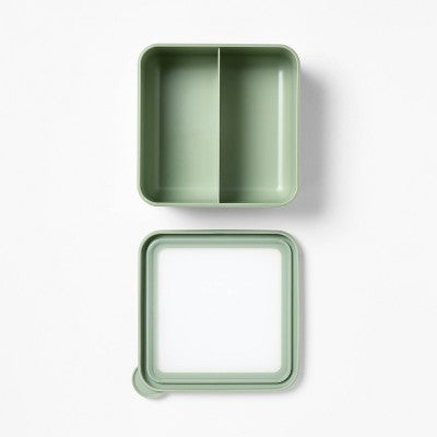 Small Snack Divided Bento (2 Compartments) Green - Figmint