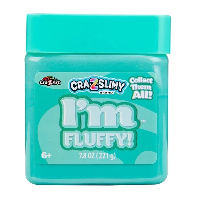 Cra-Z-Slimy I'm Fluffy Teal Slime Jar 7.8oz