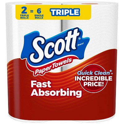 Scott Choose-A-Sheet Paper Towels - 2 Triple Rolls