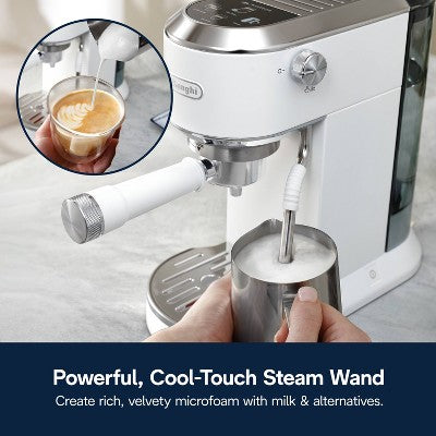 DeLonghi Dedica Duo Espresso and Cold Brew Machine with Milk Frother for Hot & Iced Coffee, Cappuccinos, Lattes & More Vanilla