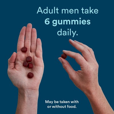 SmartyPants Men's Multi & Omega 3 Fish Oil Gummy Vitamins with D3, C & B12 - 120 ct
