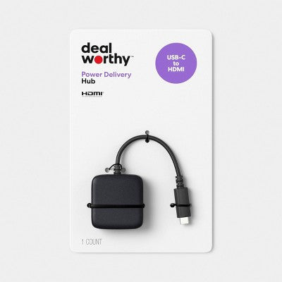 USB-C 2-in-1 with 1-4K HDMI 1-USB-C and Power Delivery - dealworthy