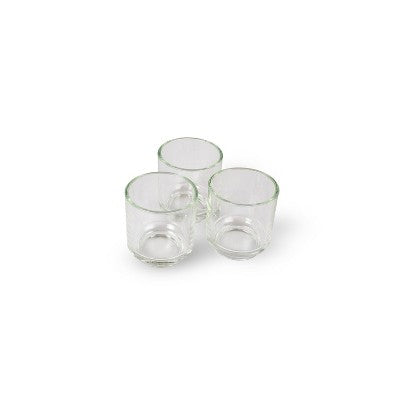 3pk Glass Votive Clear - Bullseye's Playground