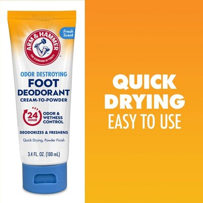 Arm & Hammer Odor Destroying Foot Deodorant Cream-to-Powder - 3.4 fl oz