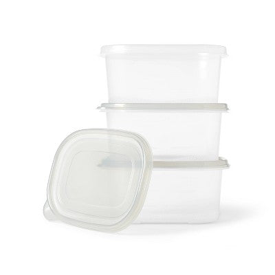 Snap & Store Medium Rectangle Food Storage Containers - 64 fl oz/3ct - Dealworthy