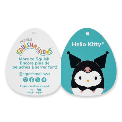 Hello Kitty 8" Squishmallows Plush in Kuromi Hoodie