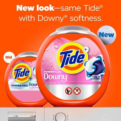 Tide April Fresh Power Pods with Downy HE Compatible Laundry Detergent Pacs - 45ct