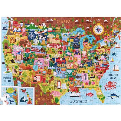 200 Pc USA Shaped Puzzle