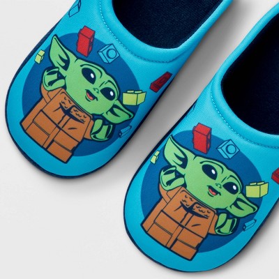 Boys' LEGO Star Wars: The Mandalorian 2pc Snug Fit Pajama Set with Slippers - Turquoise Blue 10