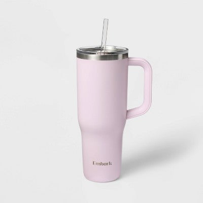 40oz Stainless Steel Tumbler with Straw Purple - Embark