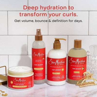 SheaMoisture Curl Stretch Multi-Tasking Volume Cream Kalahari Melon Oil & Marula Oil Infused with Hyaluronic Serum for Type 4 Hair - 11 fl oz