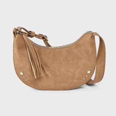 Girls' Fringe Crossbody Bag - art class Brown