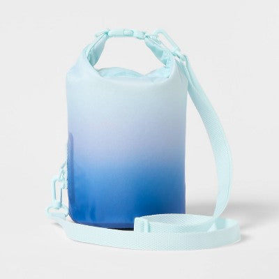Roll Top Wet/Dry Bag with Crossbody Strap Blue Ombre - Sun Squad