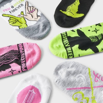 Girls' Wicked 6pk No Show Socks - S/M