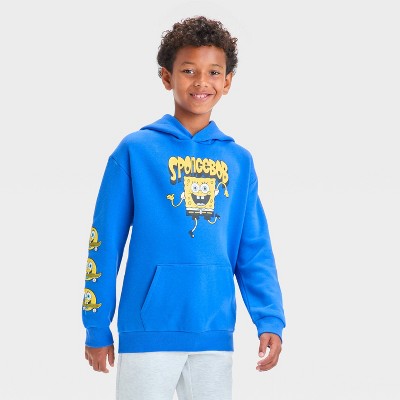 Boys' SpongeBob Oversized Hooded Sweatshirt - art class Blue XL