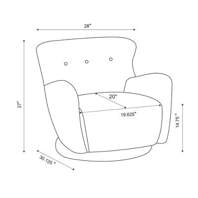 Kessler Swivel Chair Cream - Threshold designed with Studio McGee (LOCAL PICKUP ONLY)