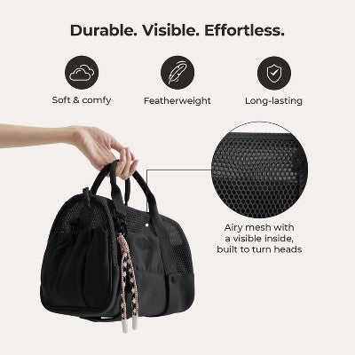 Bagsmart REIKI 5.5L Mesh Mini Duffle Bag - Black