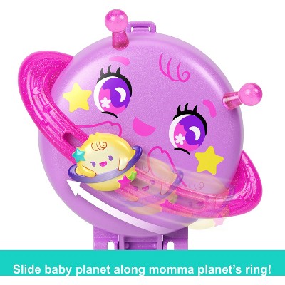 Polly Pocket Planet Polly Compact Playset with 1 Micro Doll and Pet Puppy
