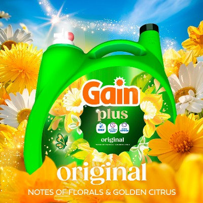 Gain Original Plus Liquid Laundry Detergents 75 Loads - 99oz