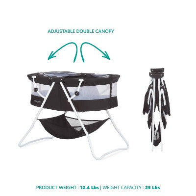 Dream On Me Karley Bassinet - Black (LOCAL PICKUP ONLY)