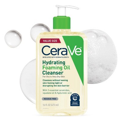 CeraVe Hydrating Foaming Cleansing Oil Face Wash