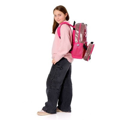 Locker Club Kids' 16L Kids Backpack with Lunch Box Headphone - Red/Gray: Preschool Backpack