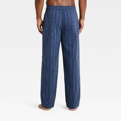 Men's Poplin Woven Pajama Pants Goodfellow & Co Navy Blue L