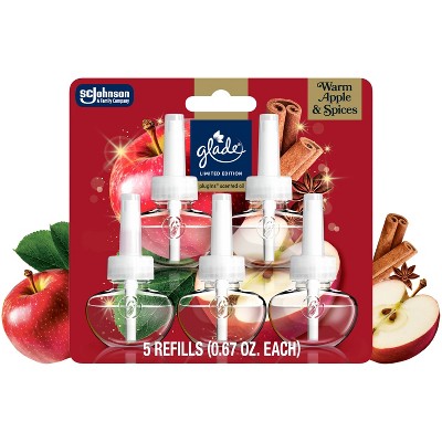 Glade PlugIns Scented Oil Air Freshener Refills - Warm Apple & Spices - 3.35oz/5ct
