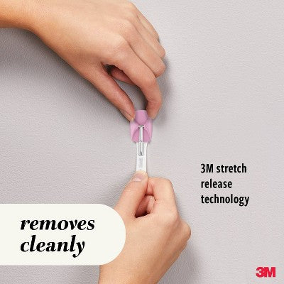 Command 4pk Damage-Free Small Wire Hooks Lilac Lemonade