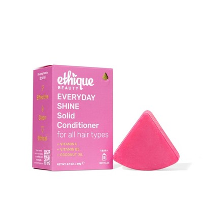Ethique Beauty Everyday Conditioner Bar for soft, shiny hair with Coconut Oil: Net Weight 2.12 Oz, All Hair Types