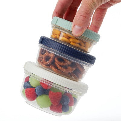 SnapLock Nesting Snack Containers - 3ct