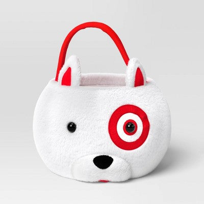 12" Bullseye Dog Halloween Trick or Treat Basket Red/White - Hyde and EEK! Boutique