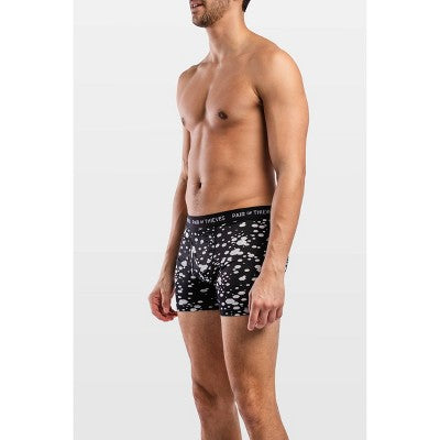 Pair of Thieves Men's Super Fit Polka Dot Boxer Briefs - Black/White S: Lightweight Mesh, Full Waistband Elastic