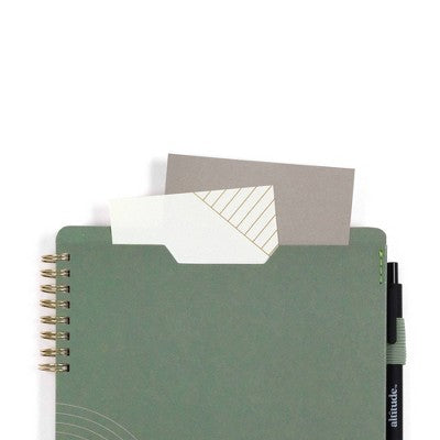 Altitude 160pg Ruled Journal with Folder Cover 7"x9" Dark Sage Arch