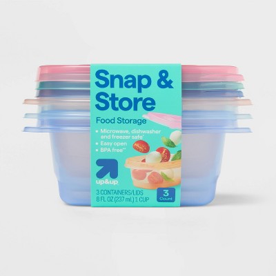 Rectangle Food Storage Container - 8oz/3pk - up&up
