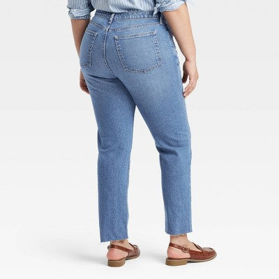 Women's Mid-Rise 80's Slim Fit Jeans - Universal Thread Blue 4