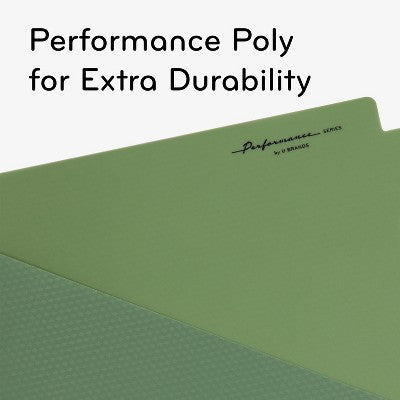 U Brands Performance 5 Tab Poly Dividers with Pockets Gem Tone: File Organizer, Notebook Dividers for Binder, Letter Size