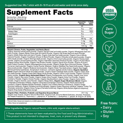 Zena Nutrition Organic Supergreens Powder - Mixed Berry
