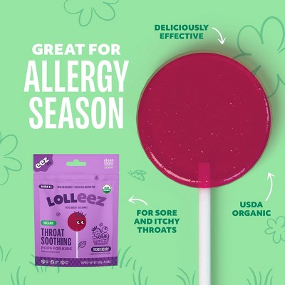 The Eez Co. Lolleez Organic Throat Soothing Pops - Mixed Berry/Elderberry - 15ct