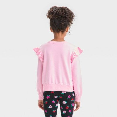 Girls' French Terry Pullover Sweatshirt Cat & Jack Pink M