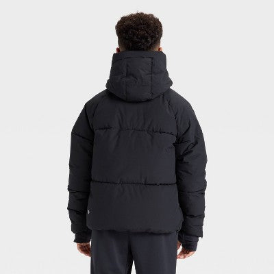 Boys' Puffer Hooded Jacket - All In Motion Black S