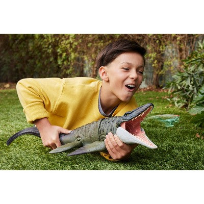 Jurassic World Rebirth Bite N Blast Mosasaurus and Mini Dilophosaurus