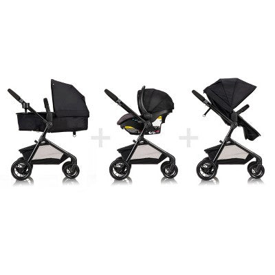 Evenflo Pivot Modular Travel System with LiteMax Infant Car Seat with Anti-Rebound Bar - Casual Gray (LOCAL PICKUP ONLY)